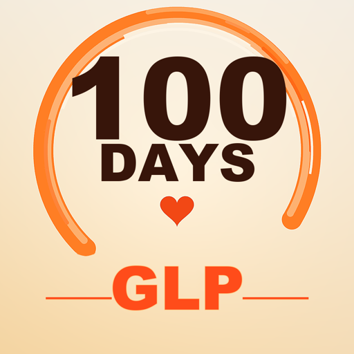 GLP 100 app icon — an orange progress ring around the words 100 Days